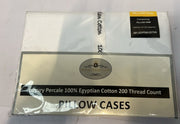 Royal Collection Cotton Percale Pillowcases 2 Pack White 50x75cm