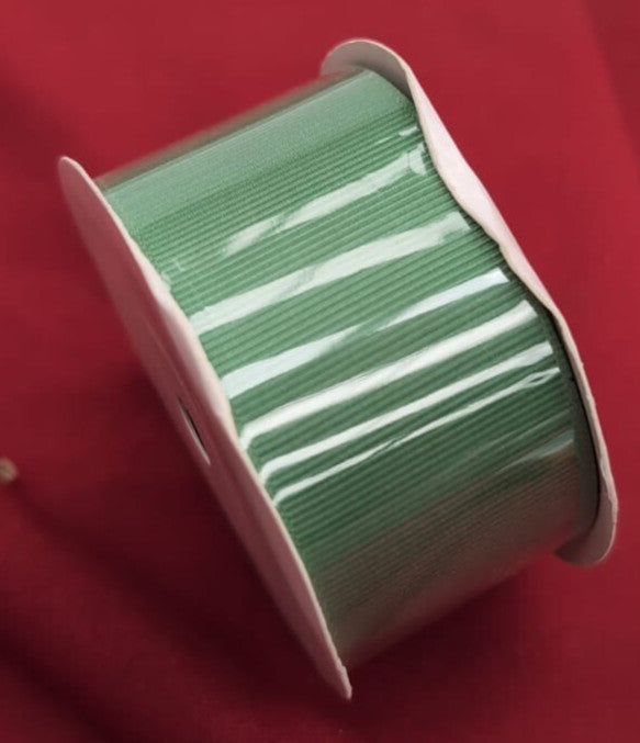 Italian Options Grosgrain Ribbon, 38mm x 10 Metre Roll, Sage Green