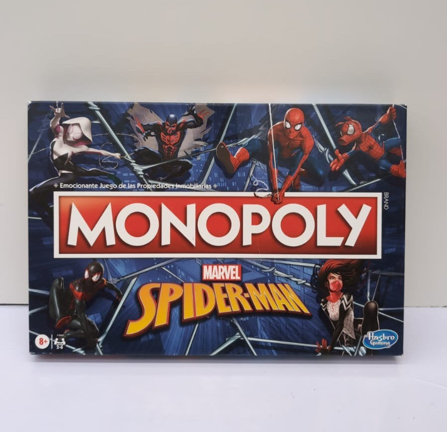 Monopoly: Spiderman Board Game -Play as an Arachnid Hero [Spanish]( box damaged)