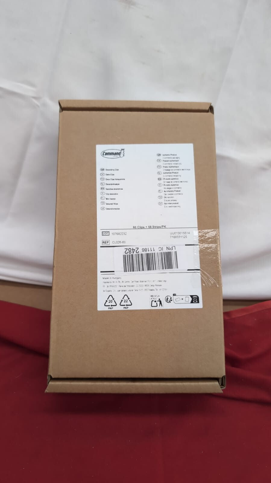 Command Clear Decorating , Value  60 Transparent Clips and 68 (box damaged)