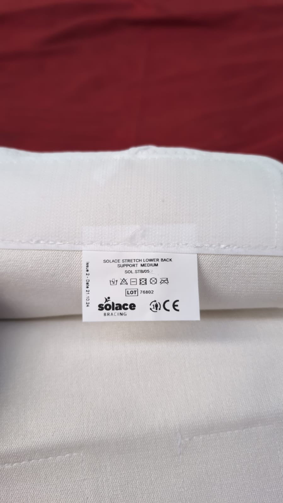 Solace Bracing Lower Back Support Belt - British Made & NHS Supplied Breathable