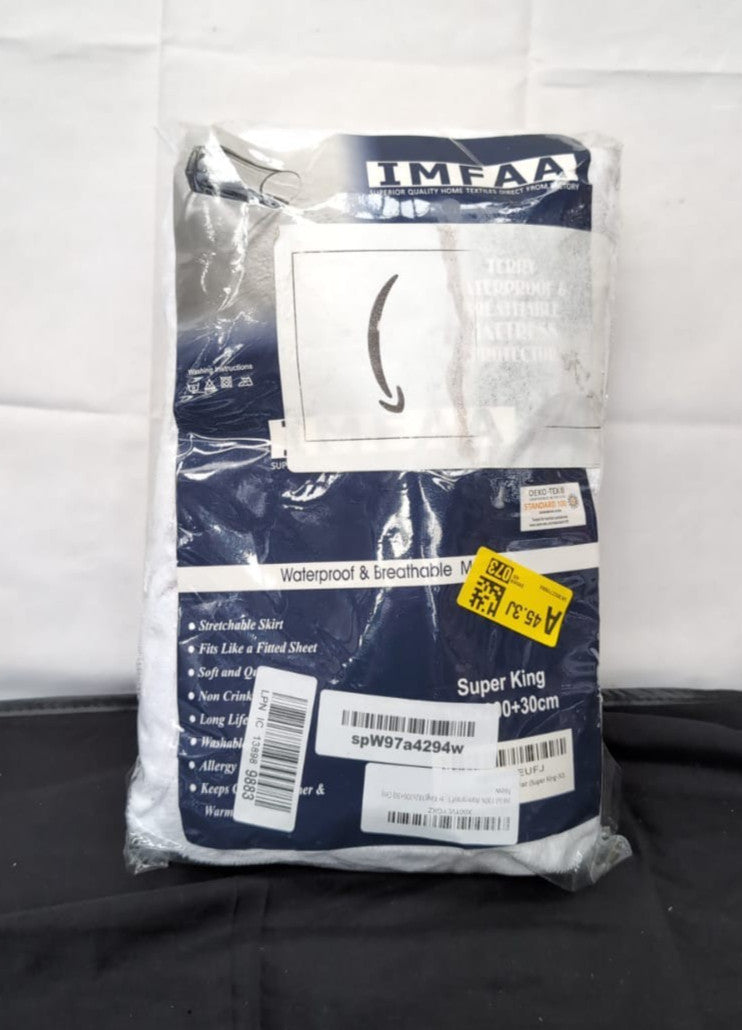 IMFAA 100% Waterproof Super King Mattress Protector - Super King 30 Cm Deep