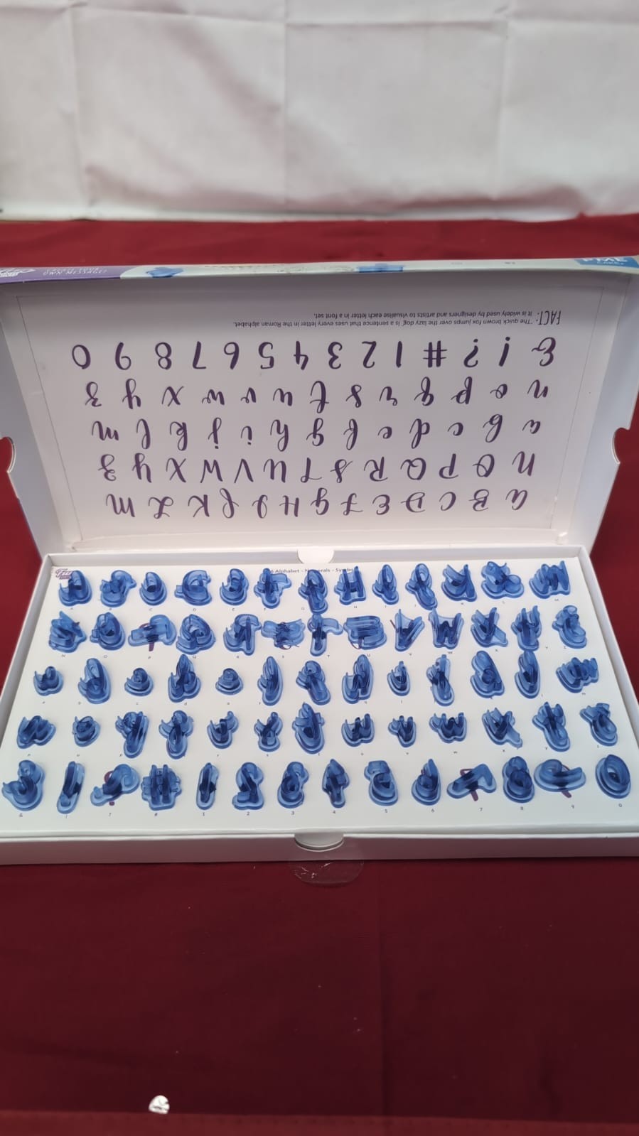 PME Fun Fonts Cupcake & Cookie Stamping Set of 66, blue