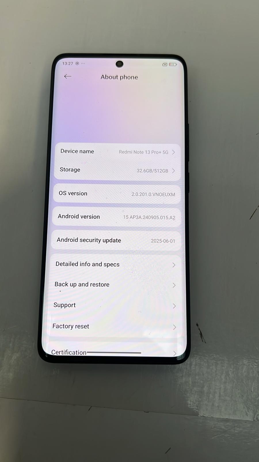 Redmi Note 13 Pro+ 5G Black  512GB (NO BOX)