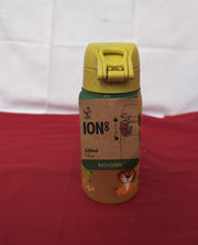 Ion8 Kids Water Bottle, 350 ml/12 oz, Leak Proof, Easy to Open,Yellow, Baby Lion