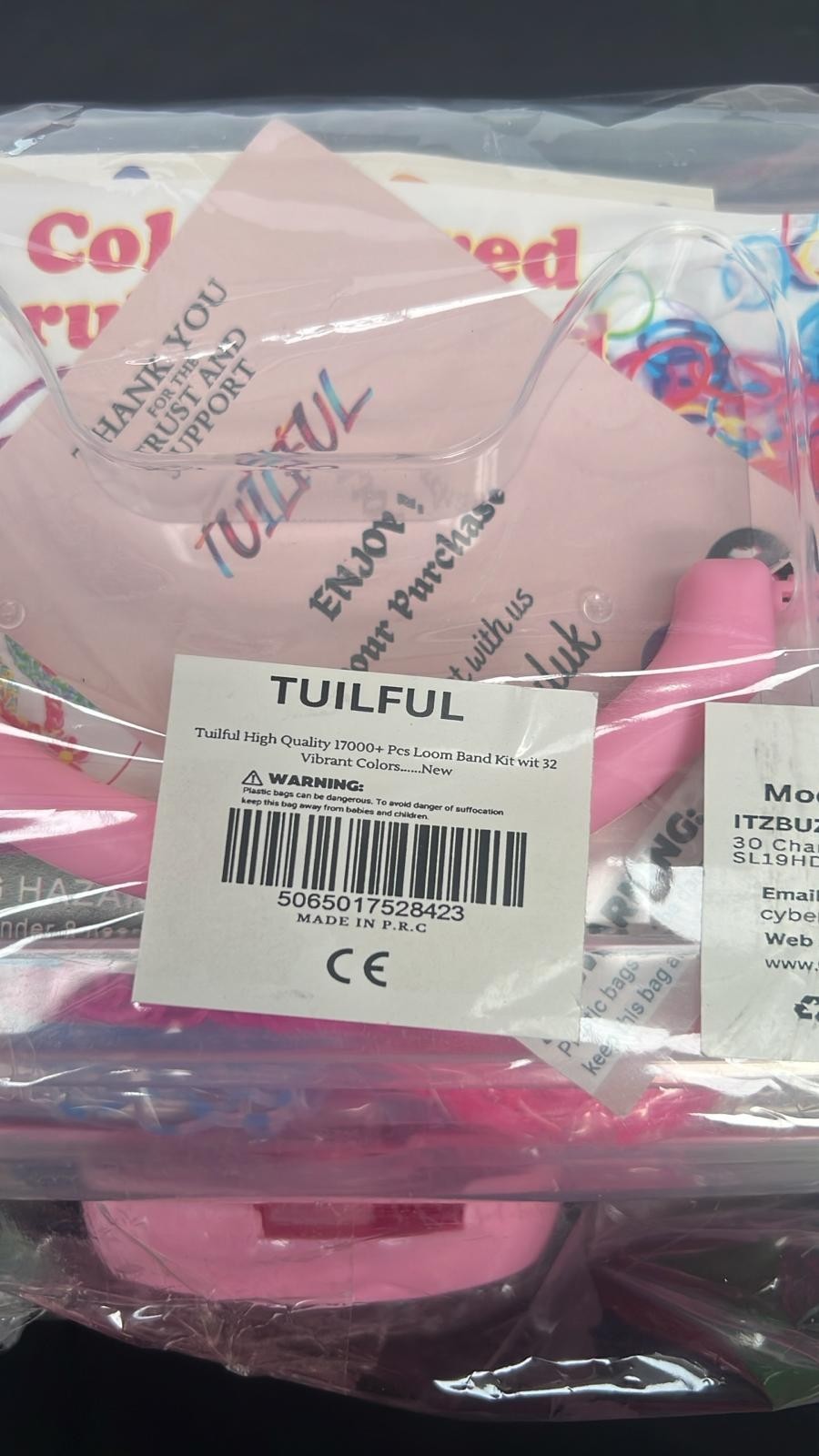 Tuilful 17,000+ Loom Bands Kit 30 Vibrant Colours Loom Bands Friendship Bracelet