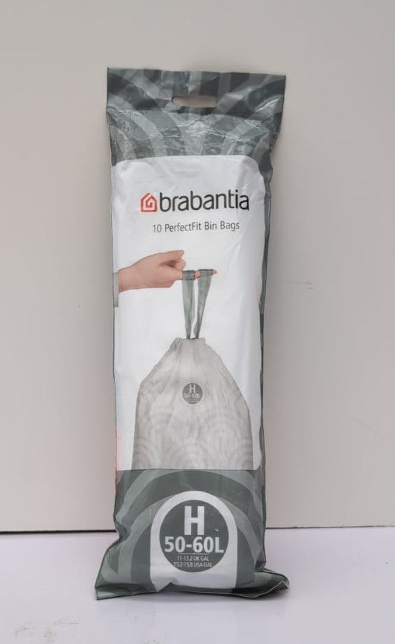 Brabantia Bin Liners, Size H, 50-60 L - 10 bags