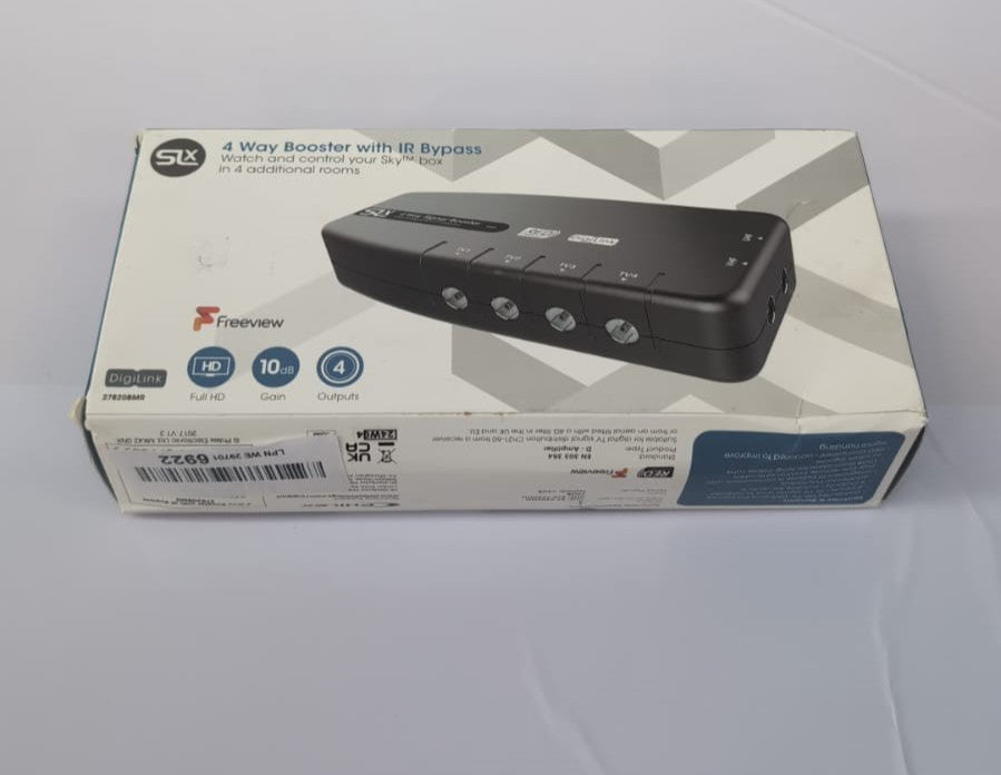 Signal Booster, SLx TV Amplifier Four Output 27820BMR (BOX DAMAGED)