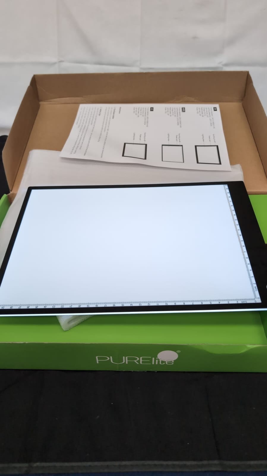 PURElite LED Ultra-Thin Light Box ,A4 Adjustable Natural Daylight Effect (USED)
