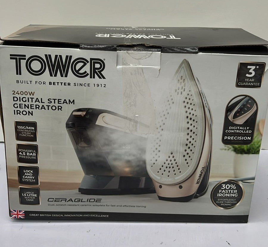 Tower Ceraglide Steam Generator with 3 Steam Continuous Steam, 2400W