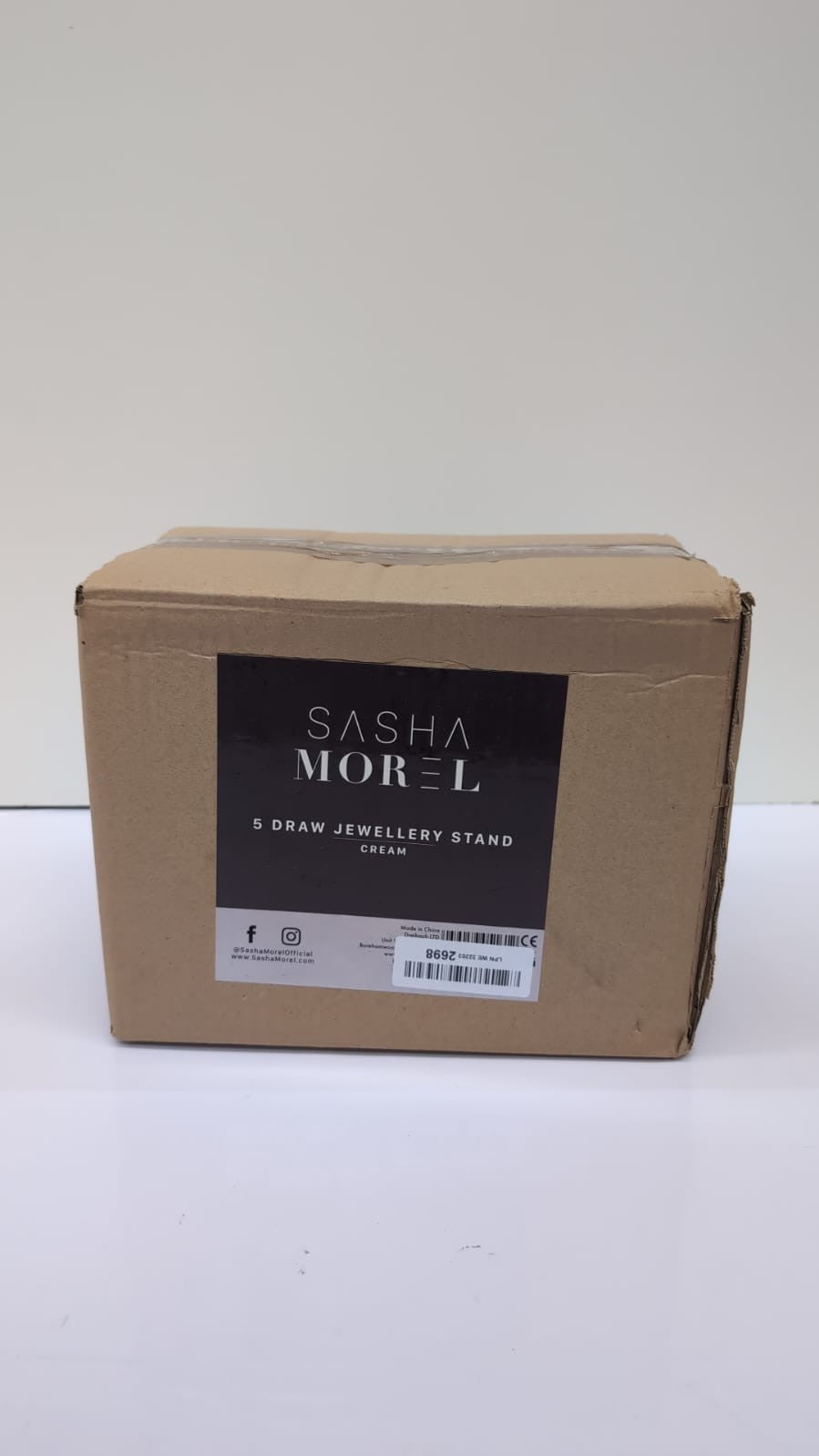 Sasha Morel Jewellery Box Women's 5 Drawer(1  drawer has a small chip)