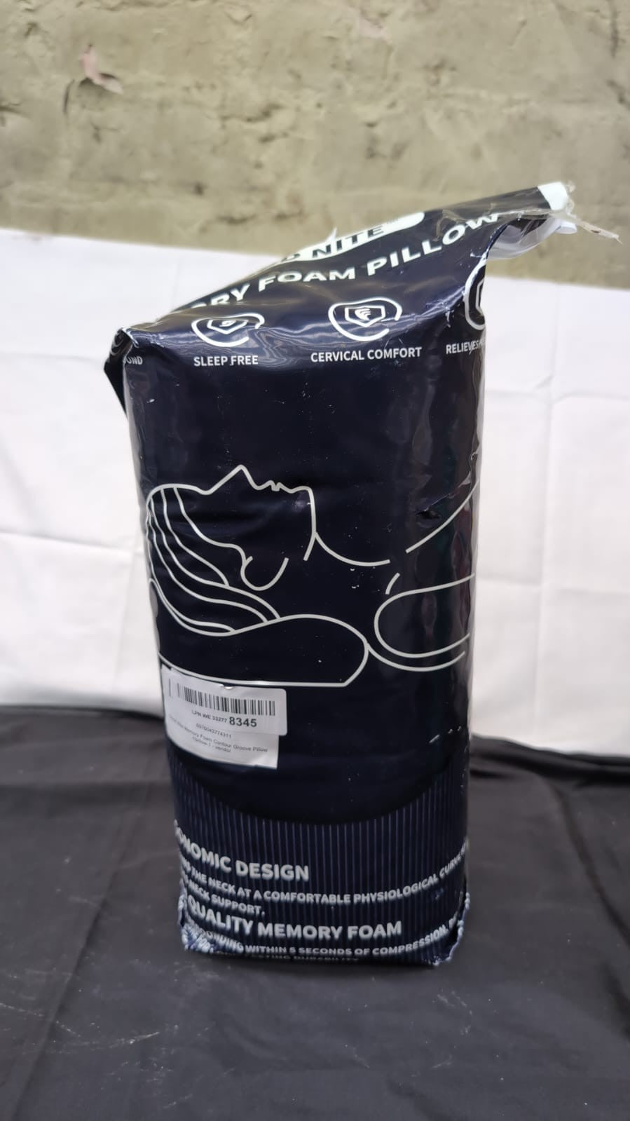 Good Nite Memory Foam Groove Cervical Pillow for Neck (Packagingdamaged)
