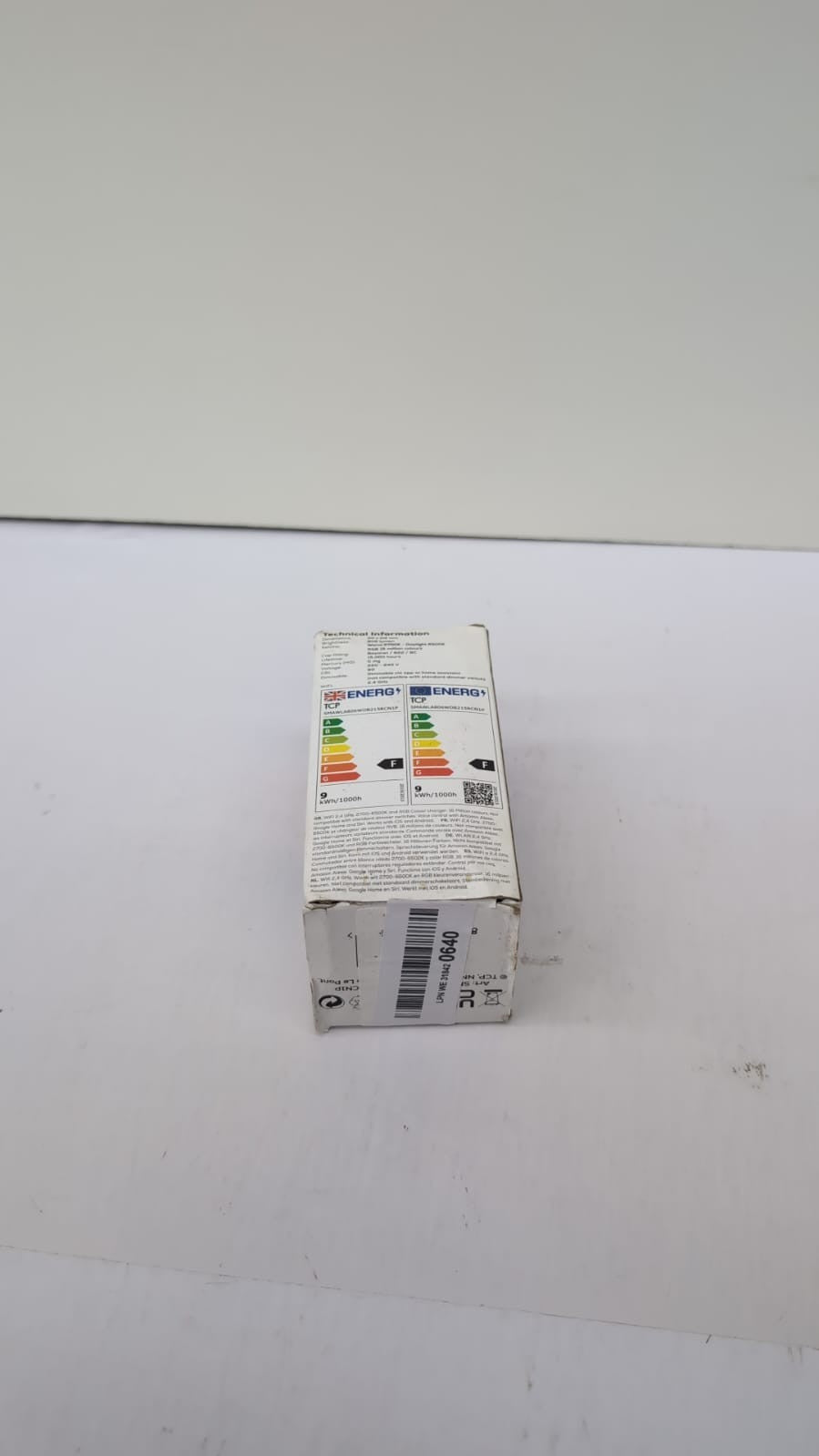 TCP Smart WiFi LED Lightbulb E27 Colour Tuneable White & Colour(PACK SCUFFED)