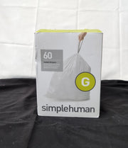 simplehuman  code G Custom Fit Bin Liner Bulk Pack,  60 Liners(BOXDAMAGED)