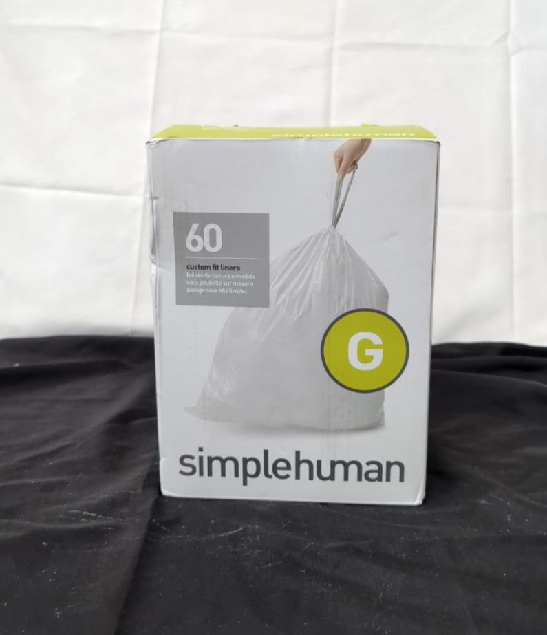 simplehuman  code G Custom Fit Bin Liner Bulk Pack,  60 Liners(BOXDAMAGED)