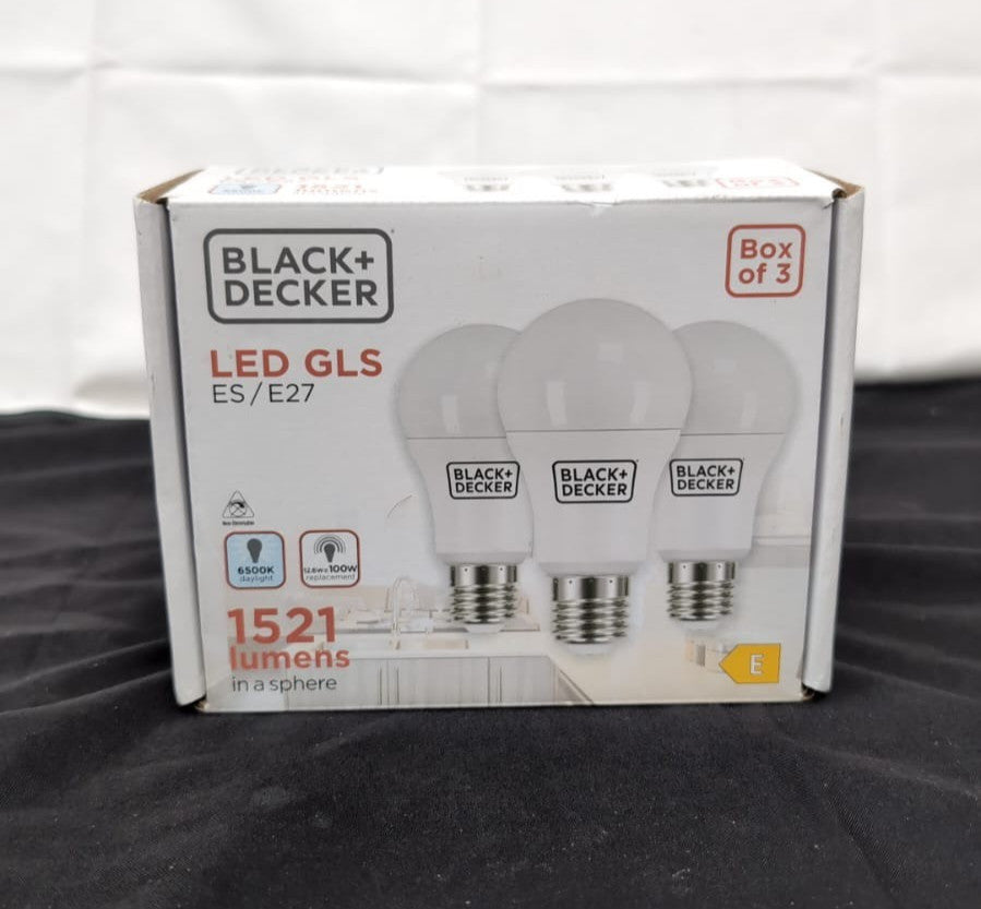 BLACK+DECKERLED GLS Lightbulbs - Pack of 3 Light Bulbs • 12.6W • E27
