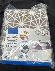 Addis Large Ironing Board  Cover with Perfect Drawstring Toggle, Aztec Dark Sand