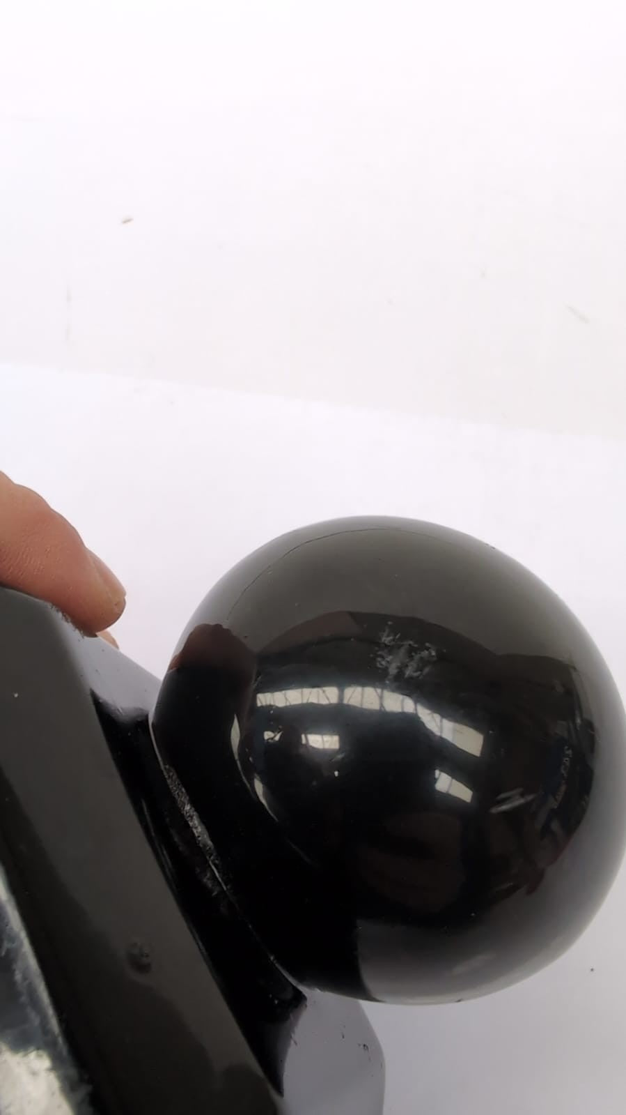 TIMCO Ball Fence Post Cap Epoxy Black - 75mm(small scuffs)