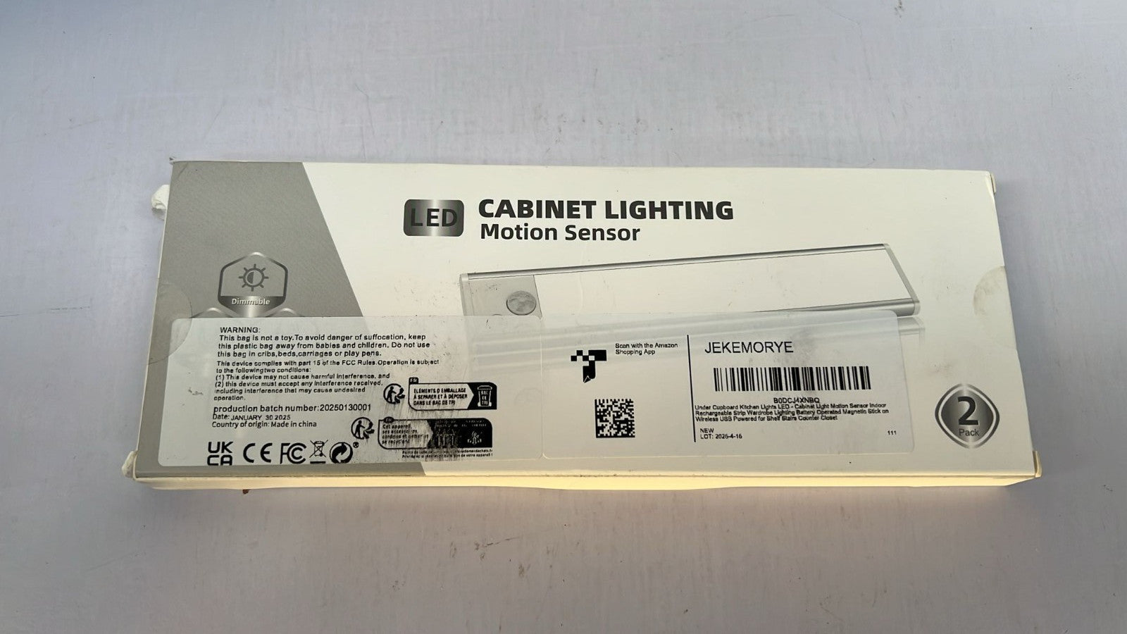 Under Cabinet Kitchen Lights Cupboard - LED Motion Sensor Light Indoor