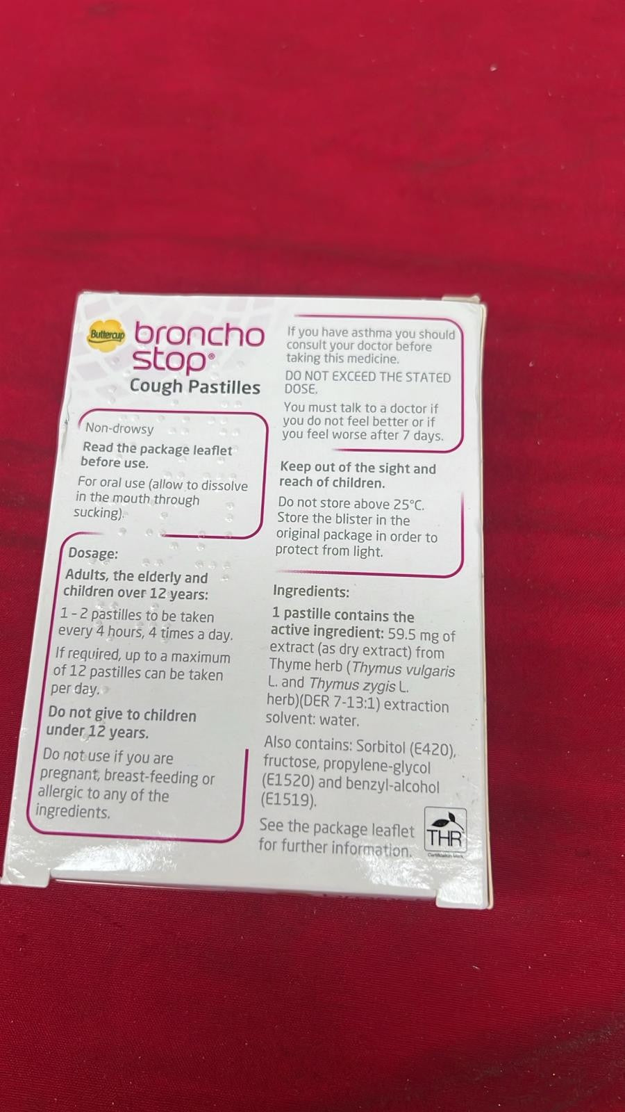 Bronchostop Cough (20 Pastilles) - Relief for All Types Including Chesty & Dry
