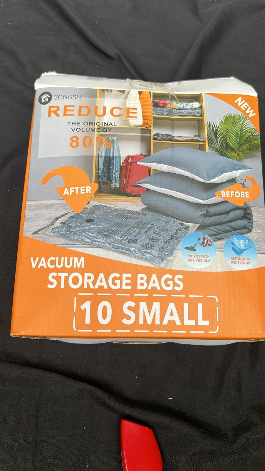 10 Small Vacuum Storage Bags, Space Saver Sealer Compression Bags for Blankets,