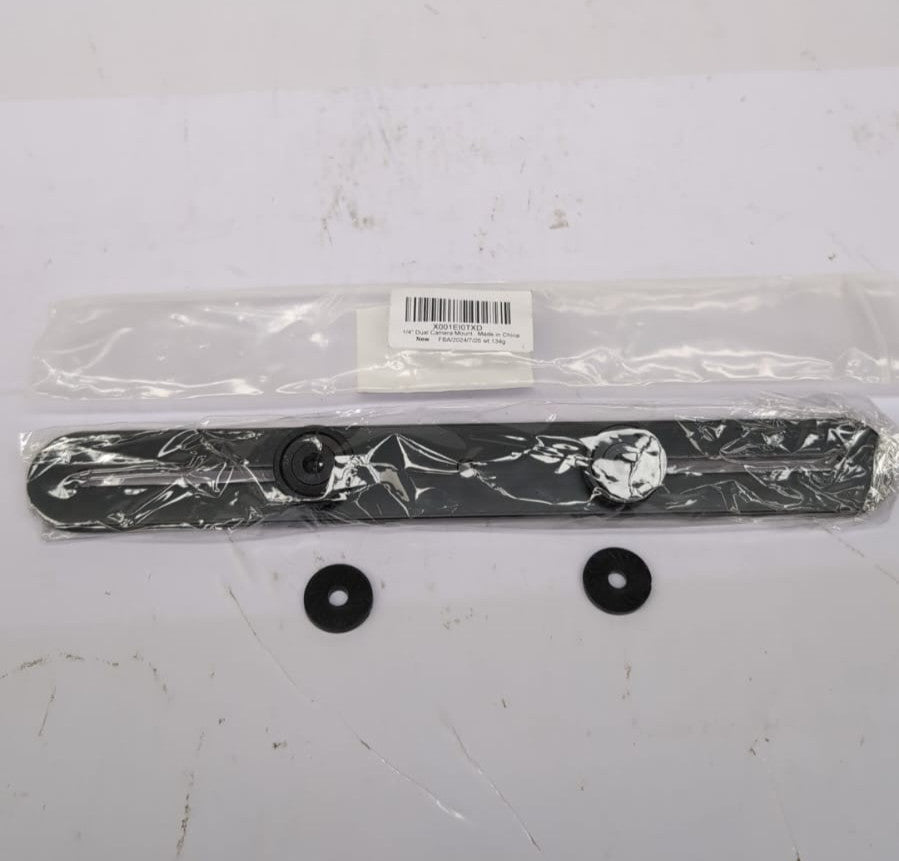 1/4" Dual Camera Mount Flash Extension Bar ,BLACK