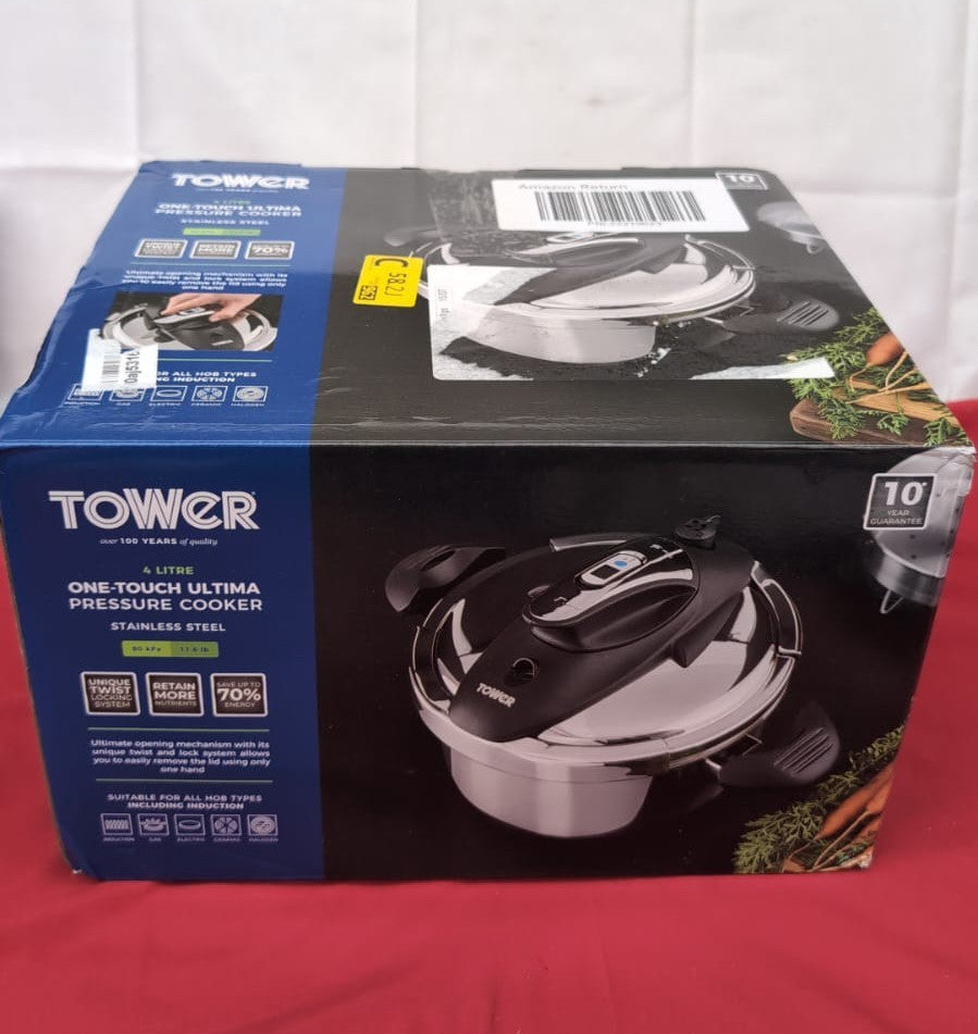 Tower  One-Touch Ultima Pressure Cooker with Detachable 60-Minute Timer, (USED)