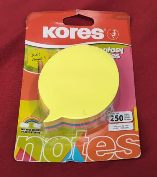 Kores Bubble Shaped Fantasy Sticky Notes 250 Sheets Coloured (packaging damaged)