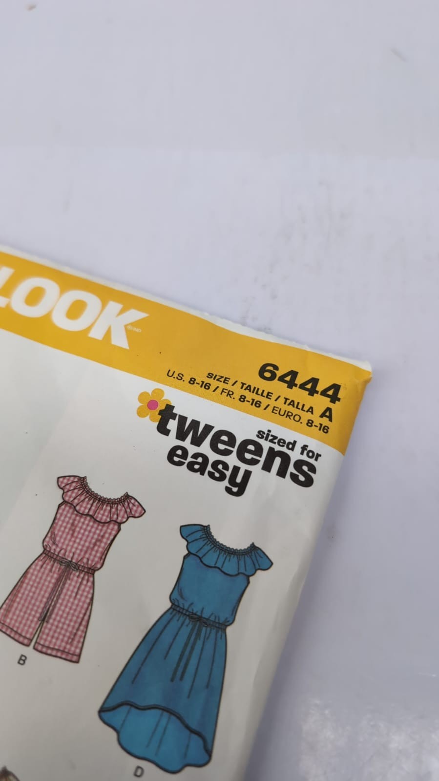 New Look Pattern 6444A Girl's Dress and Jumpsuit in Two Lengths, Paper