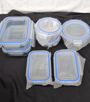 Amazon Basics Leak-Proof Glass Locking Lids Food Storage Containers, 7PACK