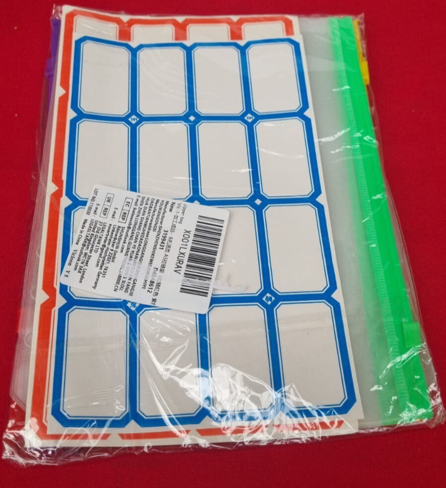 A5 Zipper Pouch Document Wallet - Assorted Color, Stylish File Storage Zip Bag