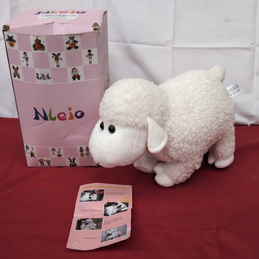 Lilizzhoumax Simulation Lamb Plush Toy 24cm/9", Realistic Stuffed (box damaged)