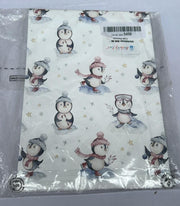 Christmas Wrapping Paper. Cute Penguin design. Gift Wrap