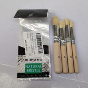 4Pcs Wooden Stencil Brushes Art Painting Brushes Natural Bristle Stencil Brush