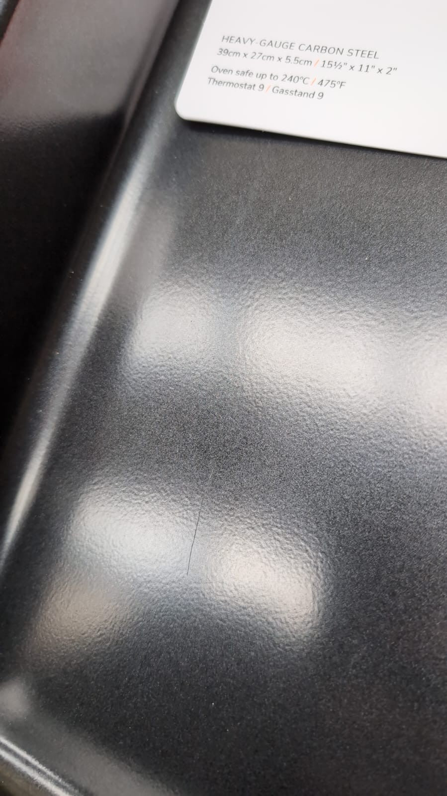 LE CREUSET Tin, Non-stick Coated Carbon Steel, Black( warehouse damage)