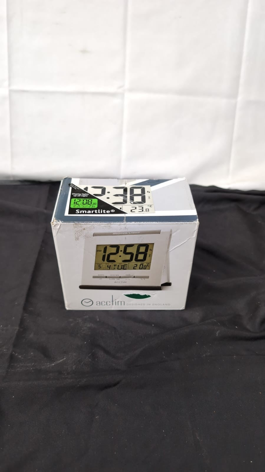 Acctim Digital Alarm Clock, One Size, Silver(USED)