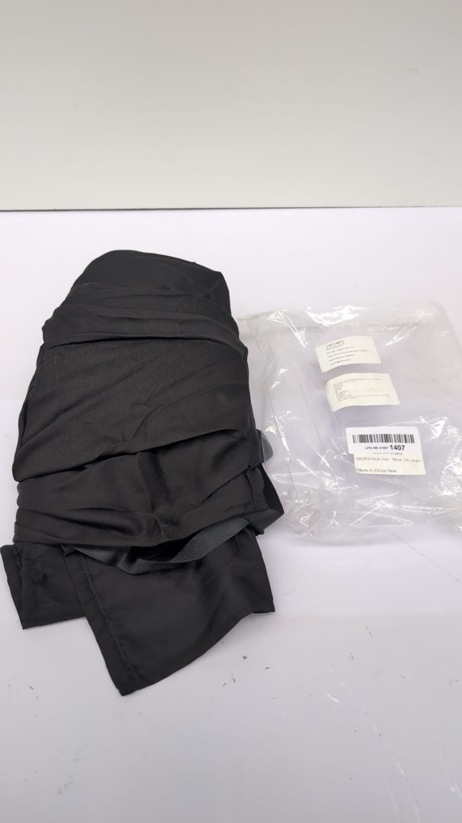 SINSEN Adult Jedi Costume Hooded Robe,Black,3XL(packaging damaged)