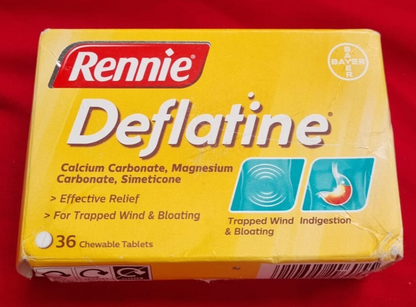 Rennie Deflatine Trapped Wind and Bloating Tablets Fast and Effective 36 Tablets