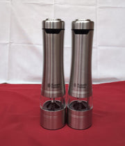 Russell Hobbs Stainless Steel Electric Salt & Pepper Mill Set (Box damaged)