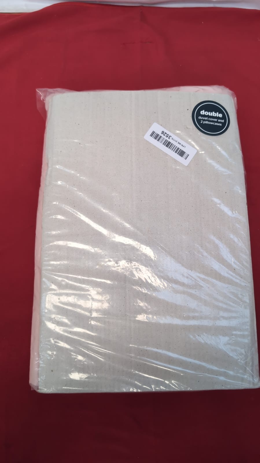 Brushed Soft Touch  Duvet Cover Bedding Set Pink, Double(packaging damaged)