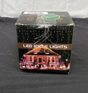 LED Icicle Lights  Outdoor White Wire String Lights for Christmas & Weddings