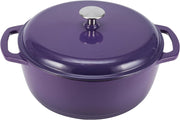 Amazon Basics Enameled Cast Iron Round Dutch Oven with Lid and Dual Handles