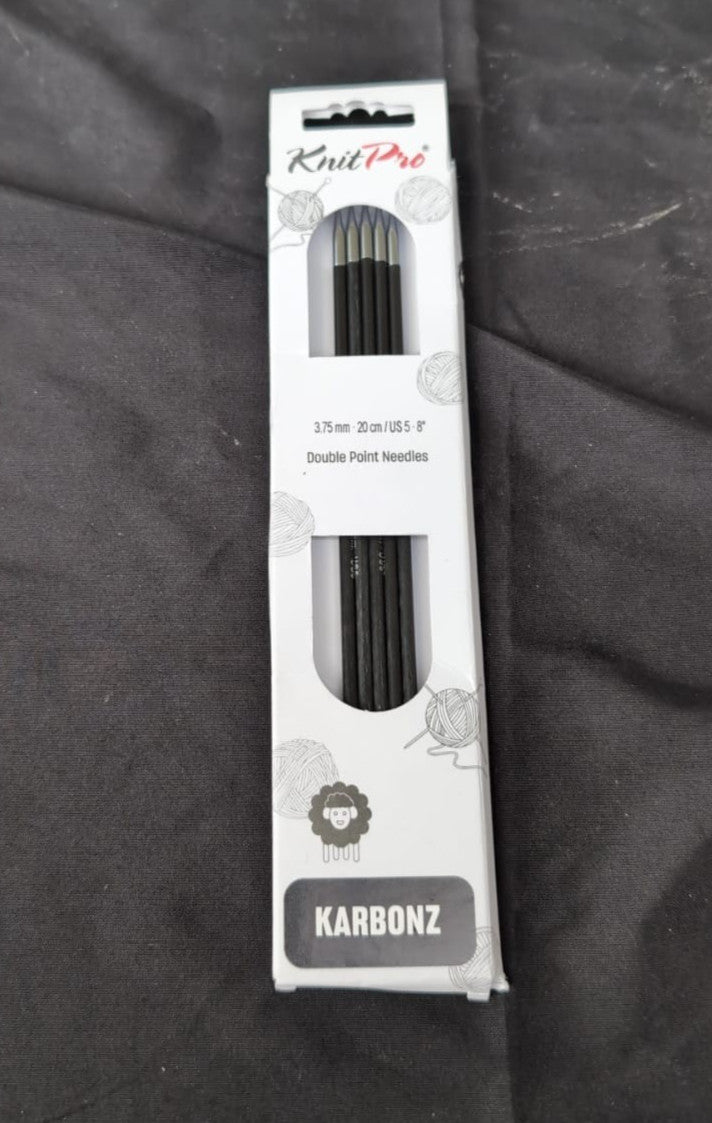 KnitPro Karbonz Double Pointed Needles 8" (20cm) | 3.75 mm