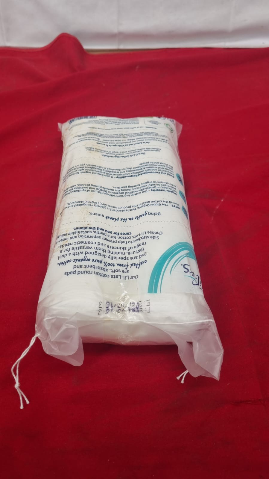 Lil-Lets 200 Cotton Wool Oval Pads, Certified Organic, (package damaged)