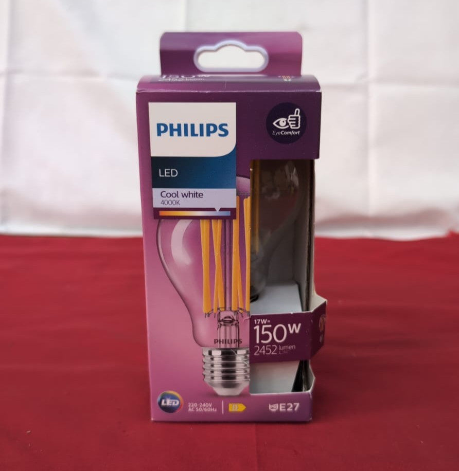Philips LED Premium Classic A67 Clear Light Bulb [E27 Edison Screw] 17W =150W
