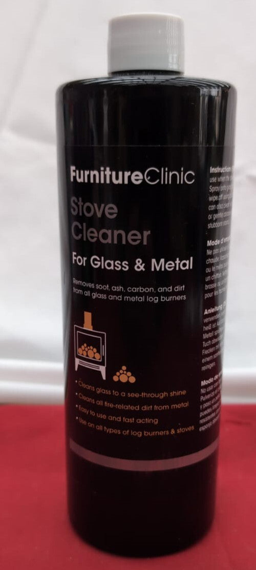 Furniture Clinic Stove Glass & Metal Cleaner - Clean & Removes Ash, Carbon