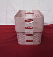 Curver Infinity Dots Set of 3,Small Storage Baskets,Pink