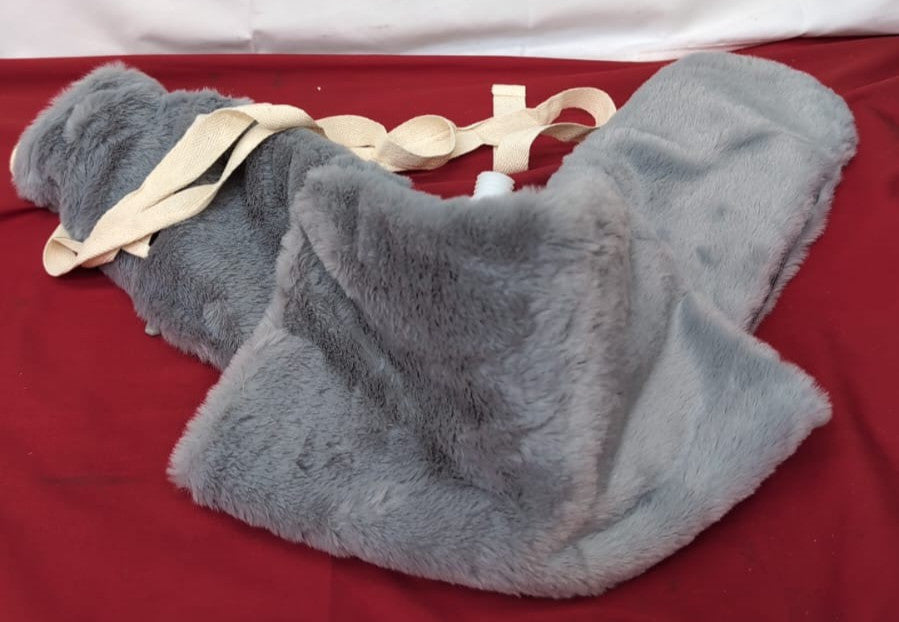 Long Hot Water Bottle with Hand Pocket Cover, Large Rubber with Zipper Cover
