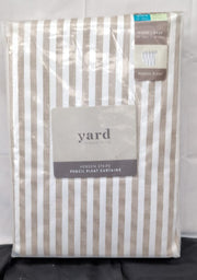 furn. Yard Hebden Pencil Pleat Curtain Pair – Ultra Soft Cotton Lined Striped