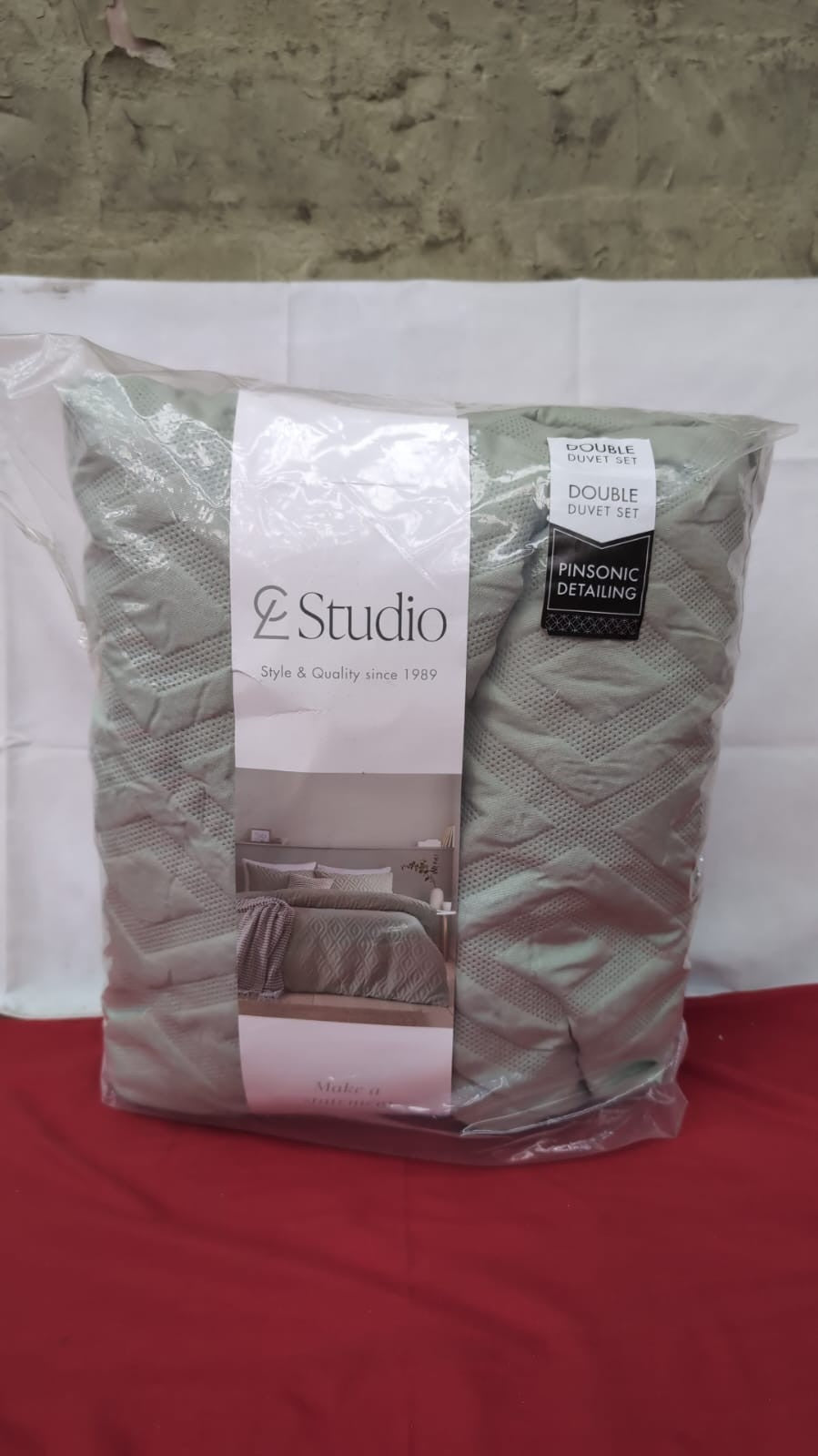 Catherine Lansfield Jacob Geo Soft Double Duvet Cover Set (packaging damaged)